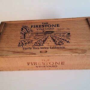 The Firestone Vineyard Two-Bottle Wine Box Empty 14.75" x 7"